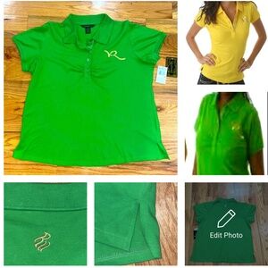 NEW  Rocawear Women  POLO Shirt Green 2X  18 20 PLUS SIZE Y2K 00's